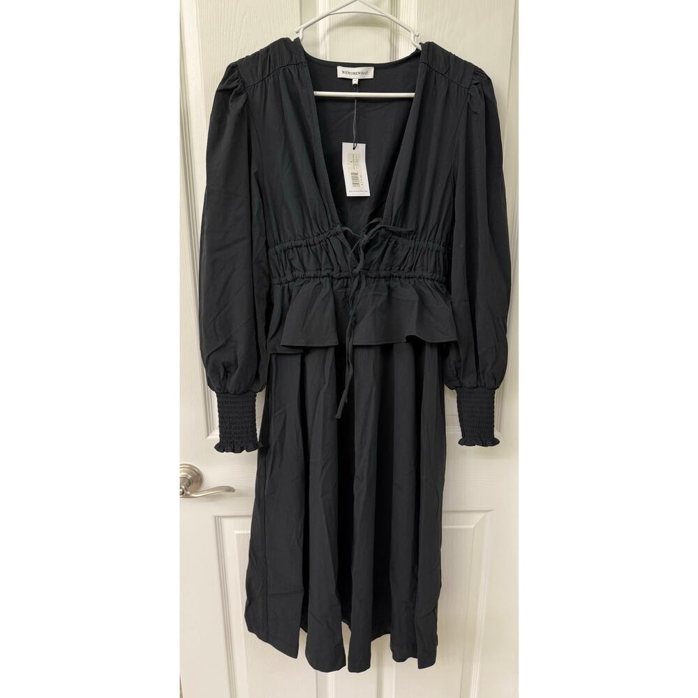 WeWoreWhat black dress Midi NWT Small ($118) professional event pockets